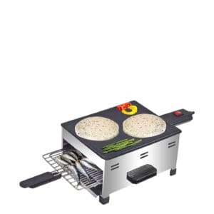 BEPER 90.870 Grill elektryczny - Struktura ze stali nierdzewnej, antyadhezyjna górna płyta, zerlegane części, pakiet 220x448x5020 - idealny elektryczny grill do Twojego ogrodu!