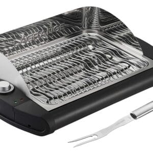 Lagrange 319004 Grill stołowy „Pawilon” - Elektryczny grill z innowacyjnym grillrostem i abnehmbarem Windschutz