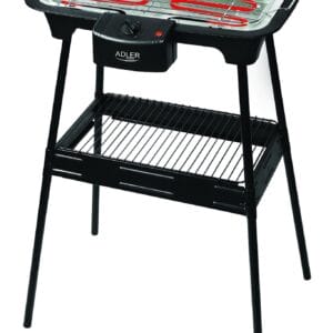 Adler AD 6602 - Elektryczny Grill zdejmowanymi nóżkami, 2000W, czarny
