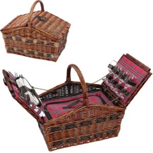 Cilio Como 155105 kosz piknikowy brązowy dla 4 osób
