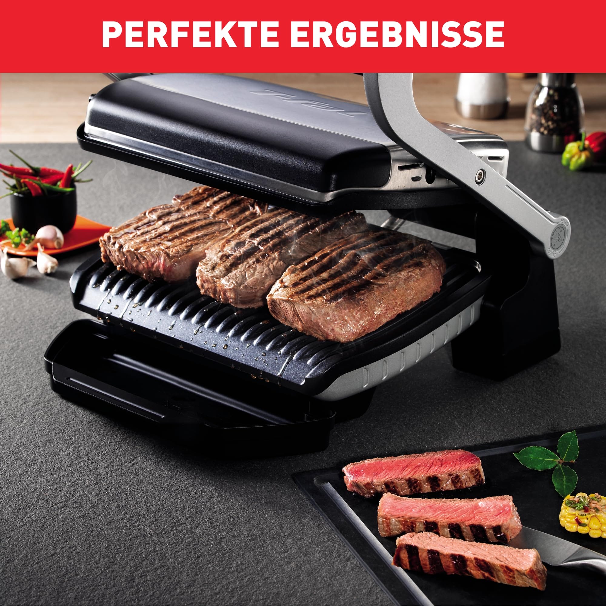 Tefal Optigrill + Opiekacz, Srebrny/Czarny, 30 x 20 cm - obrazek 7