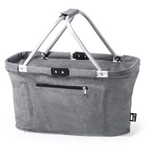 Ekologiczny składany kosz na zakupy z PET z recyklingu z aluminiową ramą