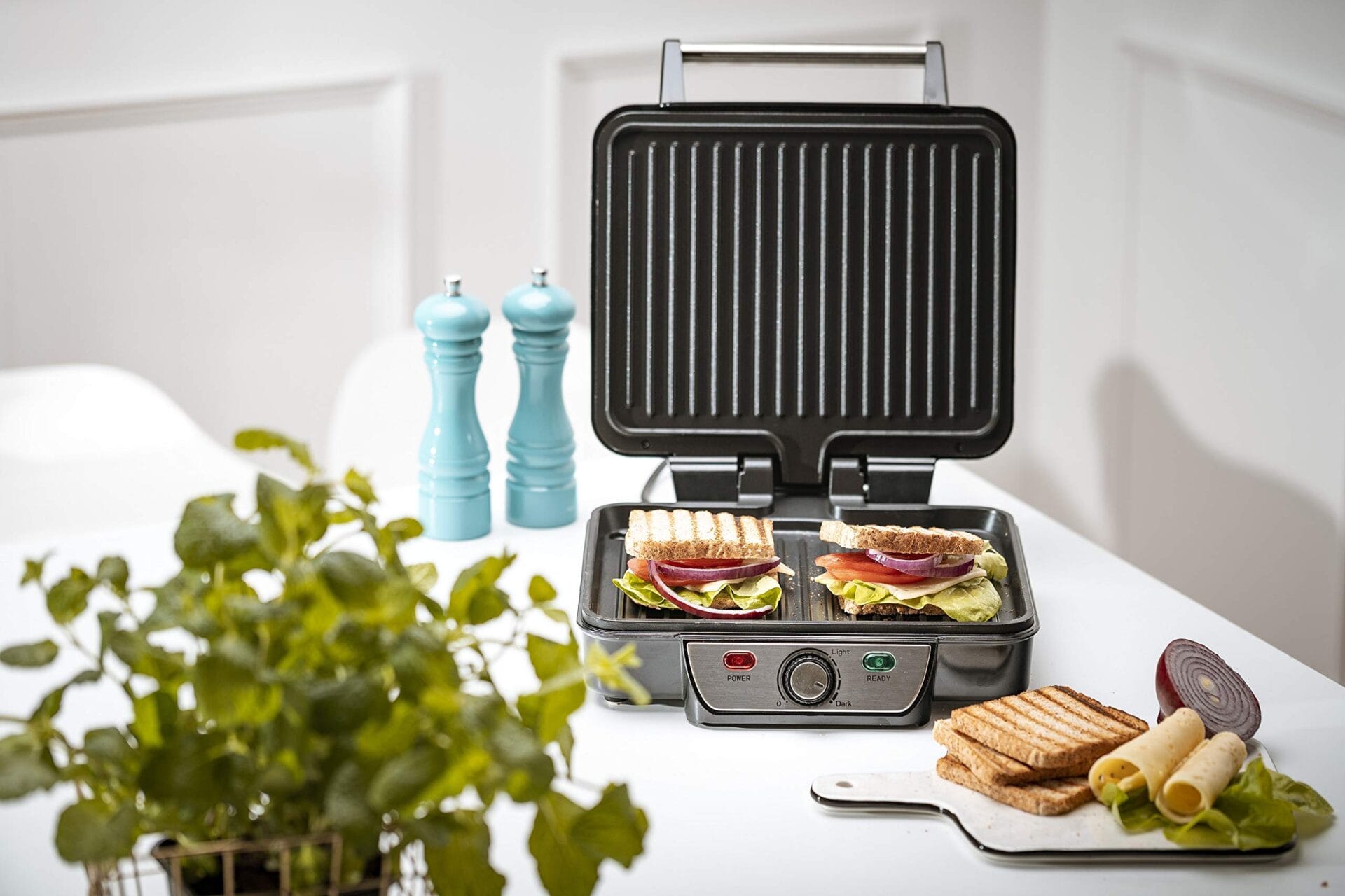 JUNG MESKO MS3050 - Grill kontaktowy podwójna powierzchnia grillowania 1288 cm², grill elektryczny 2500 W - obrazek 4