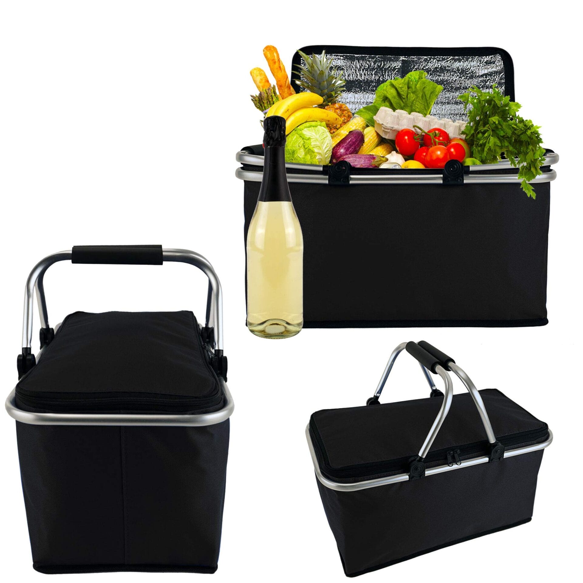 Cepewa Składany kosz na zakupy z funkcją termiczną 30 l torba chłodząca - obrazek 2