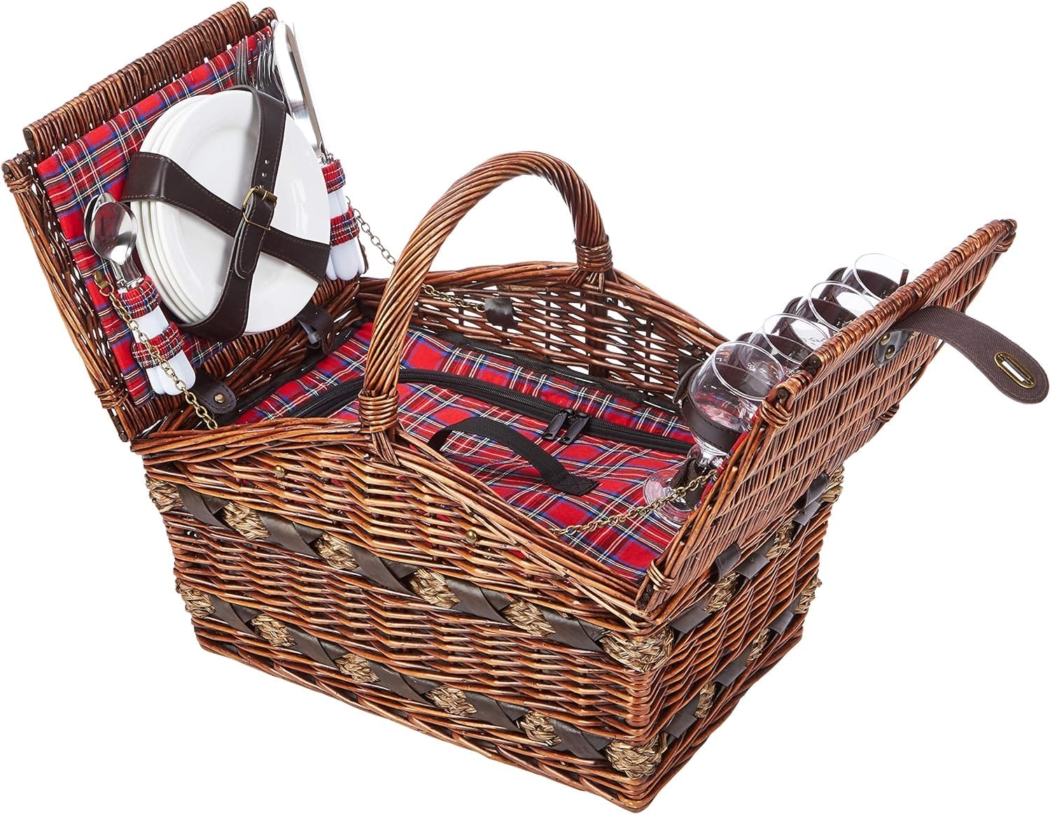 Cilio Como 155105 kosz piknikowy brązowy dla 4 osób - obrazek 6