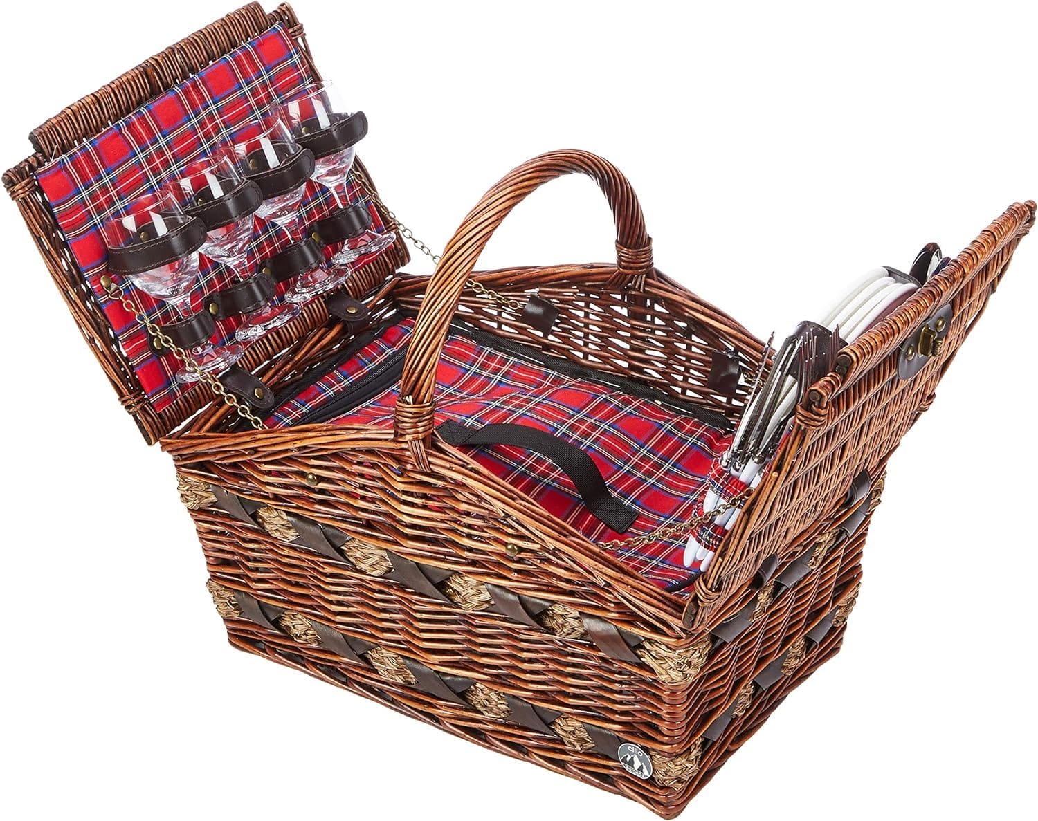 Cilio Como 155105 kosz piknikowy brązowy dla 4 osób - obrazek 5