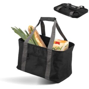 eluno Koszyk na zakupy poliester czarny