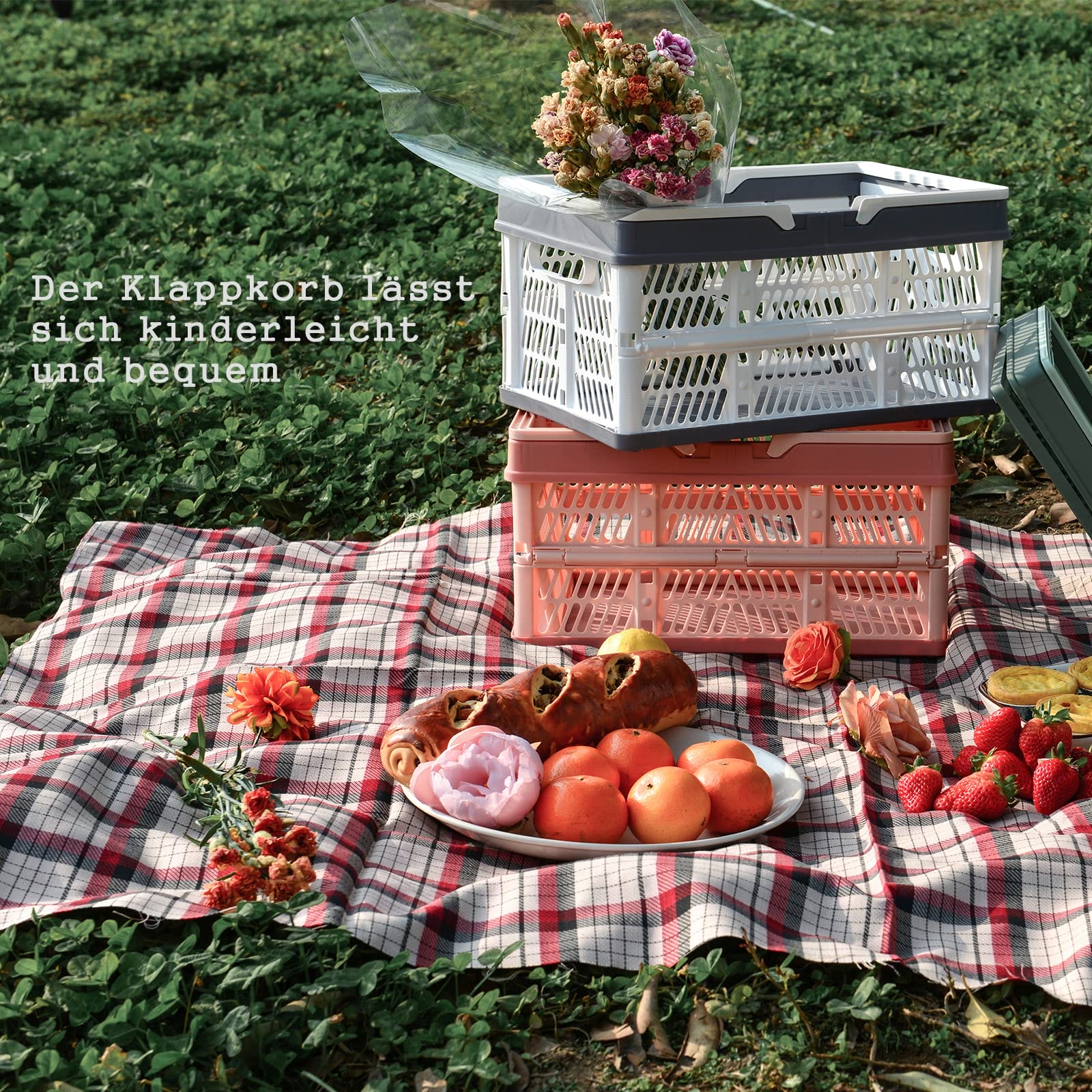 zhaocaidamai Małe składane pudełko z uchwytami pudełko transportowe z - obrazek 7