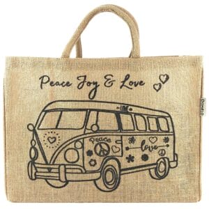 Domelo Damski duży kosz na zakupy 100% torba z juty wegańska torba na