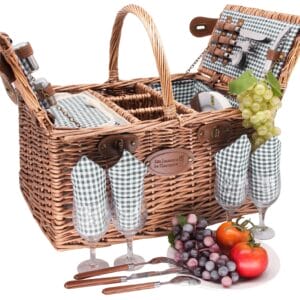 Les Jardins de la Comtesse Kosz piknikowy Saint-Germain zielona kratka