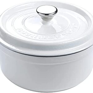 Okrągły garnek żeliwny Cocotte 22 cm z glazurą ceramiczną - XSQUO