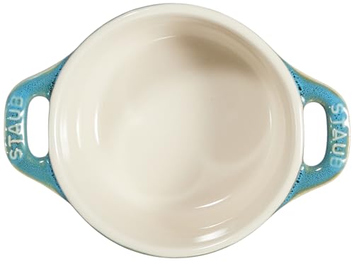 Staub Mini Cocotte Round 4 szt. 200 ml Antique Turkusowy – Wysokiej Jakości Garnki - obrazek 3
