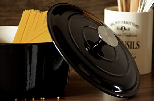 Echtwerk Garnek Żeliwny Emaliowany 3.5L – Idealny do Pieczenia i Gotowania - obrazek 3