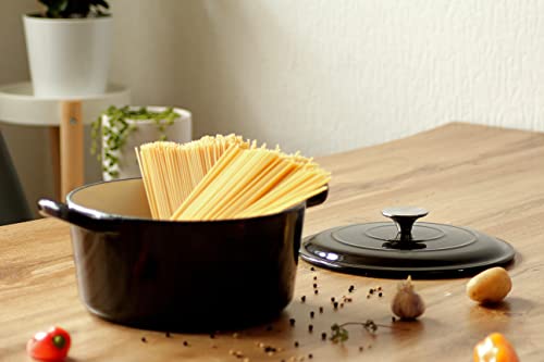 Echtwerk Garnek Żeliwny Emaliowany 3.5L – Idealny do Pieczenia i Gotowania - obrazek 6