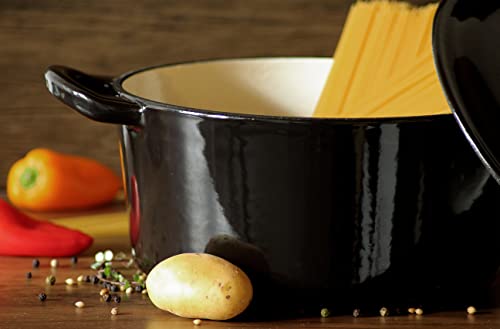 Echtwerk Garnek Żeliwny Emaliowany 3.5L – Idealny do Pieczenia i Gotowania - obrazek 4