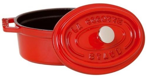 STAUB Gusseisen Bräter 23 cm Kirschrot – Idealny do smażenia i duszenia - obrazek 4