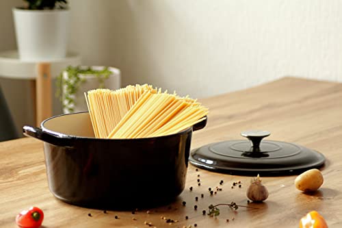 Echtwerk Garnek Żeliwny Emaliowany 3.5L – Idealny do Pieczenia i Gotowania - obrazek 7