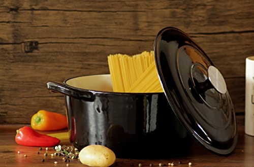 Echtwerk Garnek Żeliwny Emaliowany 3.5L – Idealny do Pieczenia i Gotowania - obrazek 2