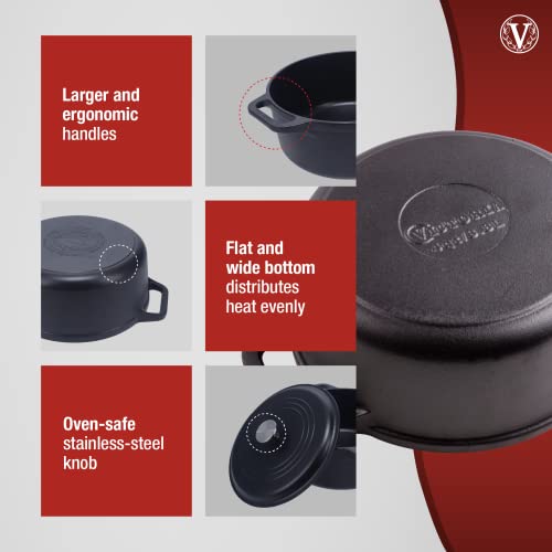 Victoria DUT-304 – Żeliwny Kociołek Czarny, 4 Quartz, Koszer, Gentechnikfrei - obrazek 5