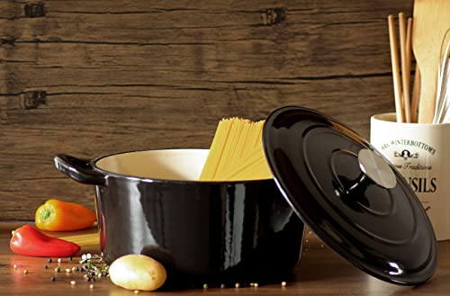 Echtwerk Garnek Żeliwny Emaliowany 3.5L – Idealny do Pieczenia i Gotowania - obrazek 5