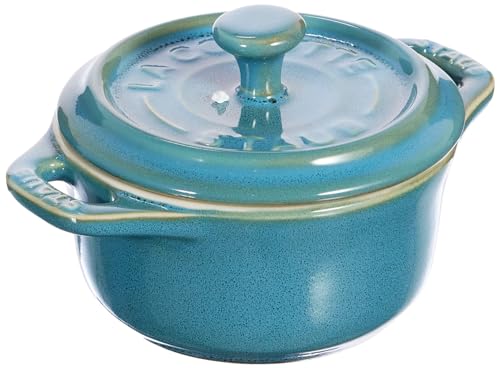 Staub Mini Cocotte Round 4 szt. 200 ml Antique Turkusowy – Wysokiej Jakości Garnki - obrazek 7