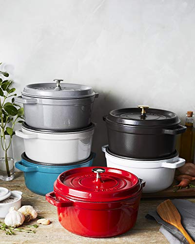 STAUB Kokota 26 cm czarny – emaliowany garnek żeliwny 4L do smażenia i duszenia - obrazek 3