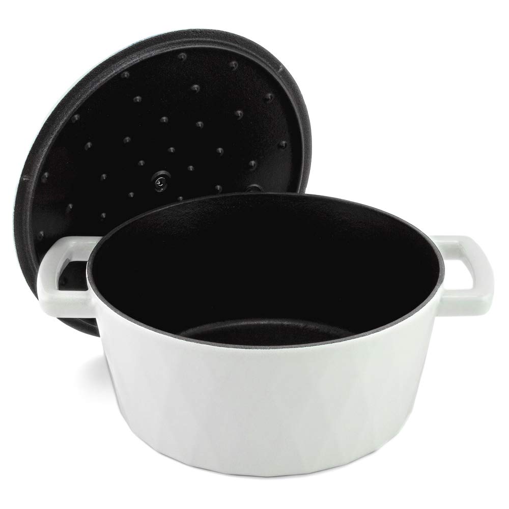 Garnki żeliwne HearthStone Cocotte Diament 24 cm – emaliowane, indukcja, piekarnik - obrazek 3