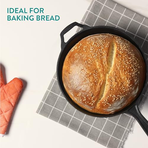 Navaris Żeliwny garnek do zapiekanek 34l – Kociołek holenderski z uchwytem - obrazek 2