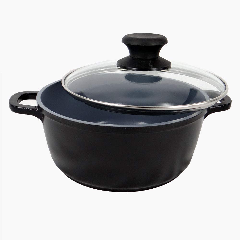 Ceramiczny szary garnek 20 cm nieprzywierający – Nice Cooker do gotowania