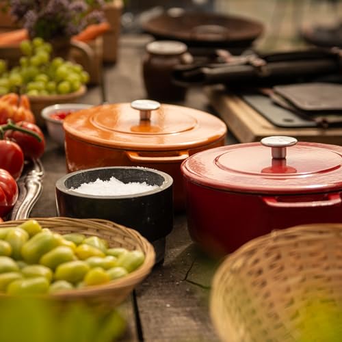 Combekk Sous-Chef 190228OR Garnek Żeliwny 6,8L Pomarańczowy - Ekologiczne Gotowanie - obrazek 5