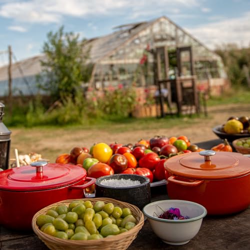 Combekk Sous-Chef 190228OR Garnek Żeliwny 6,8L Pomarańczowy - Ekologiczne Gotowanie - obrazek 6