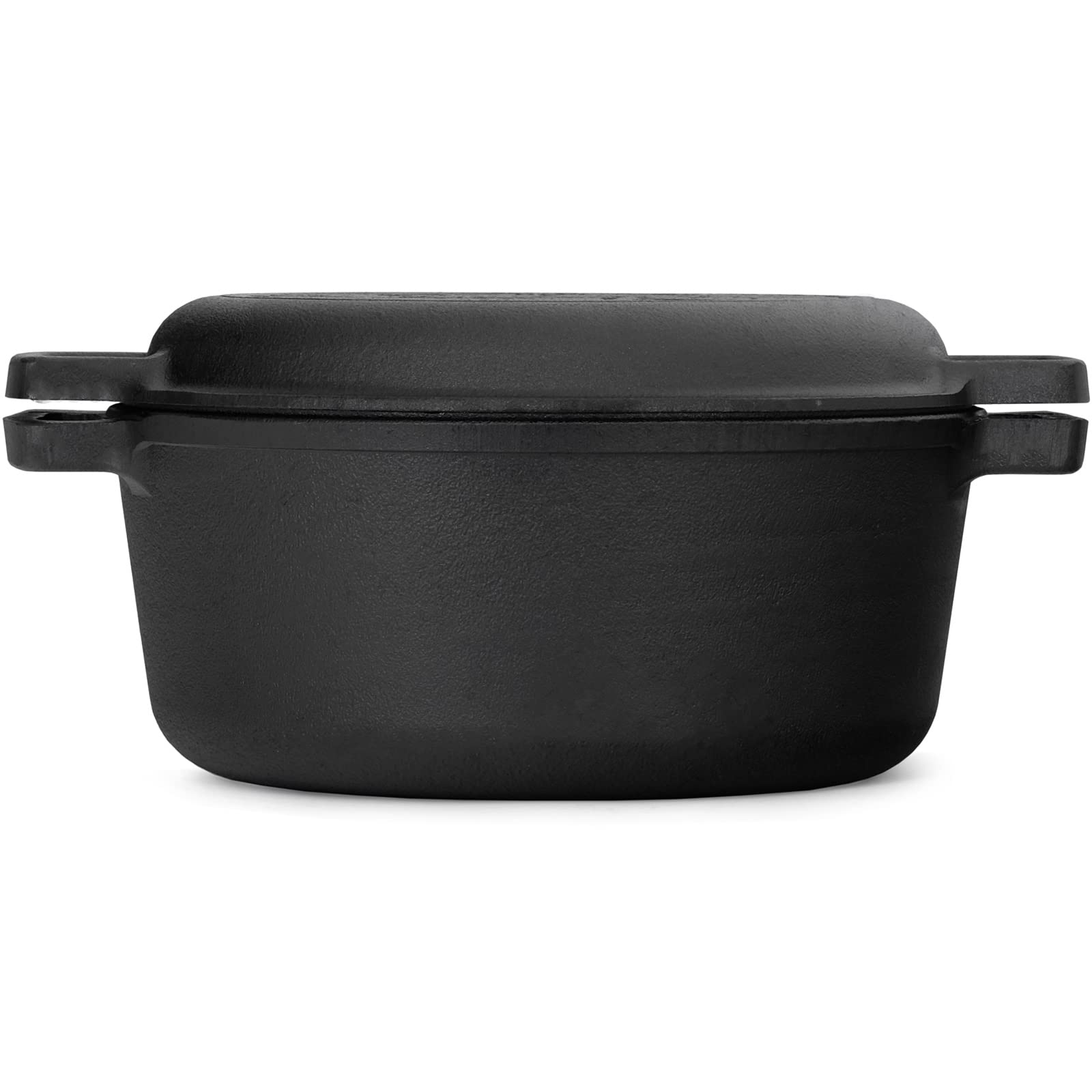 Garnek żeliwny 4 l typu Dutch Oven Ø 24 cm, z pokrywką patelnia 2 w 1, - obrazek 5