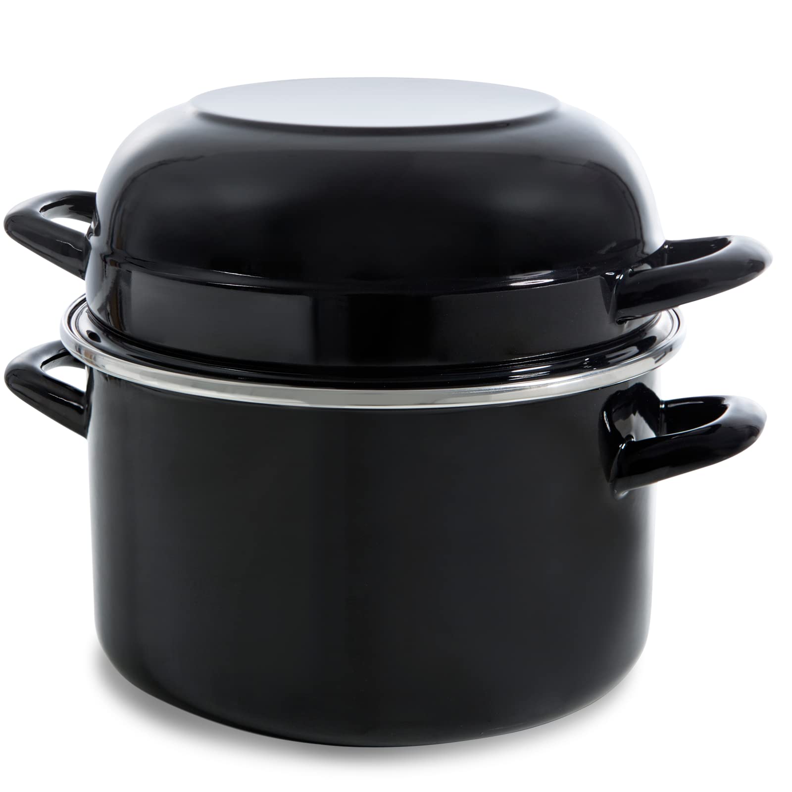 Patelnia indukcyjna BK Fortalit 22 cm z pokrywką, odporna na piekarnik, czarna