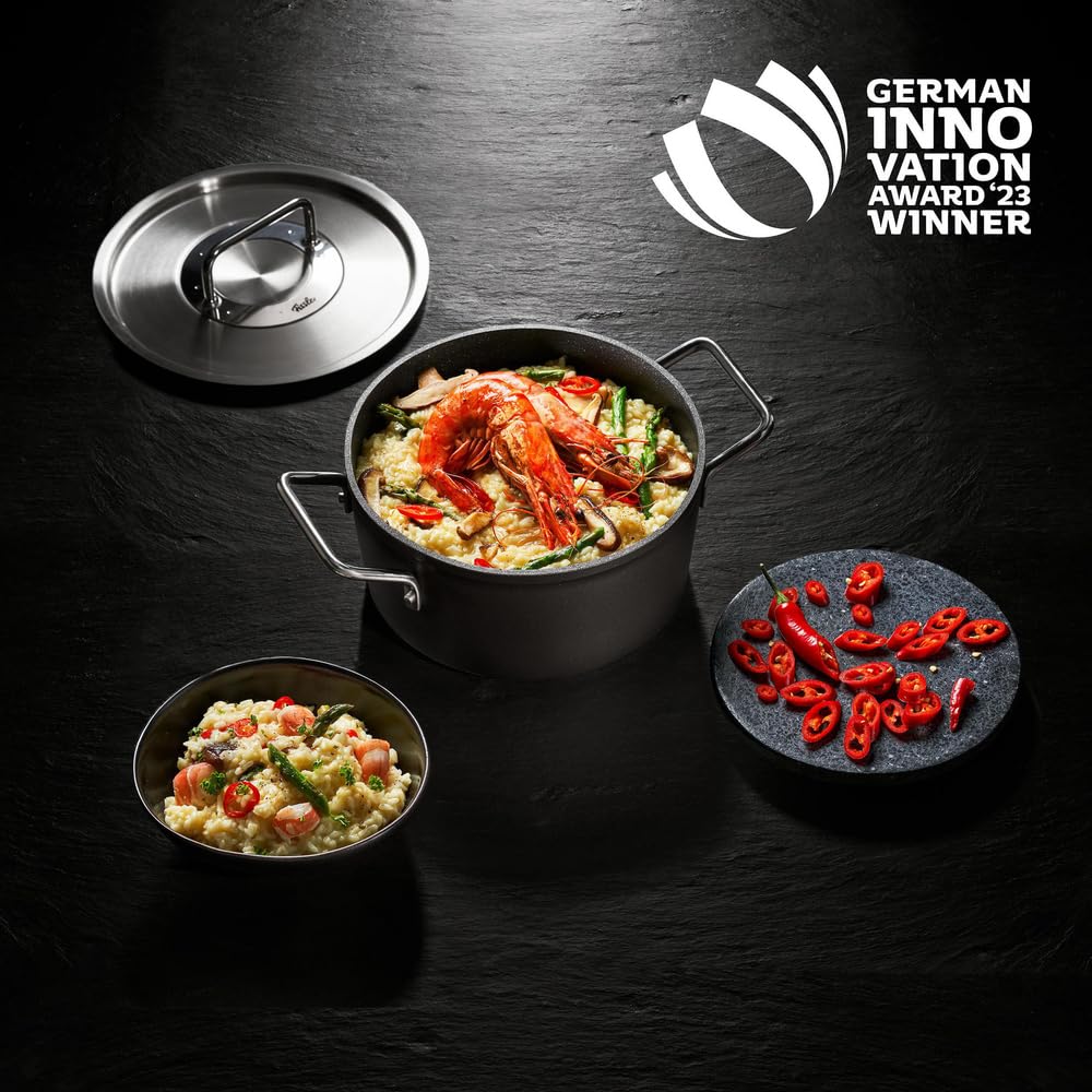 Fissler Adamant rondel 18 cm z metalową pokrywką – Indukcyjny, PFOA-free - obrazek 4