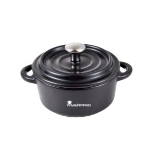 MasterPro Cook Kasserolle Kreisförmig Schwarz Steingut 12,8 cm – Garnki