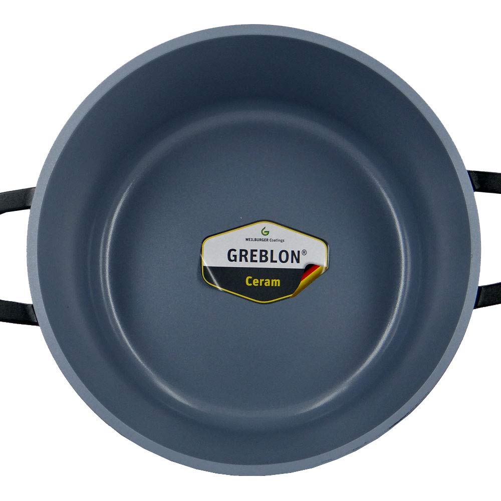 Ceramiczny szary garnek 20 cm nieprzywierający – Nice Cooker do gotowania - obrazek 5