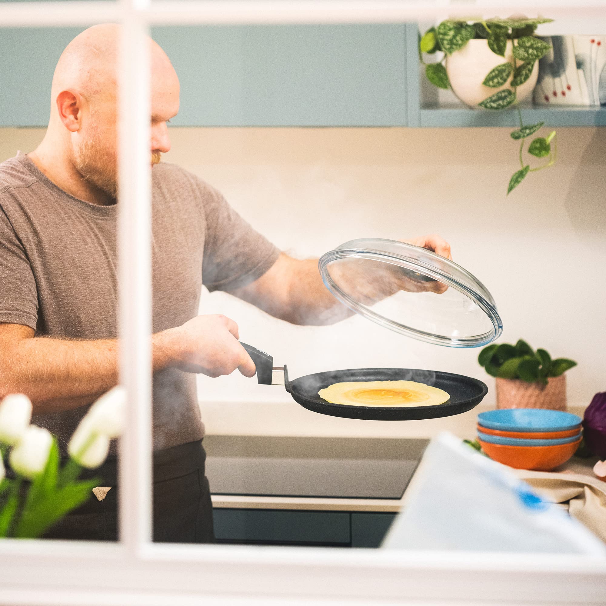 Zakrzywiona pokrywa 28 cm Moneta Borokrzemian – Szkło do Garnków - obrazek 3