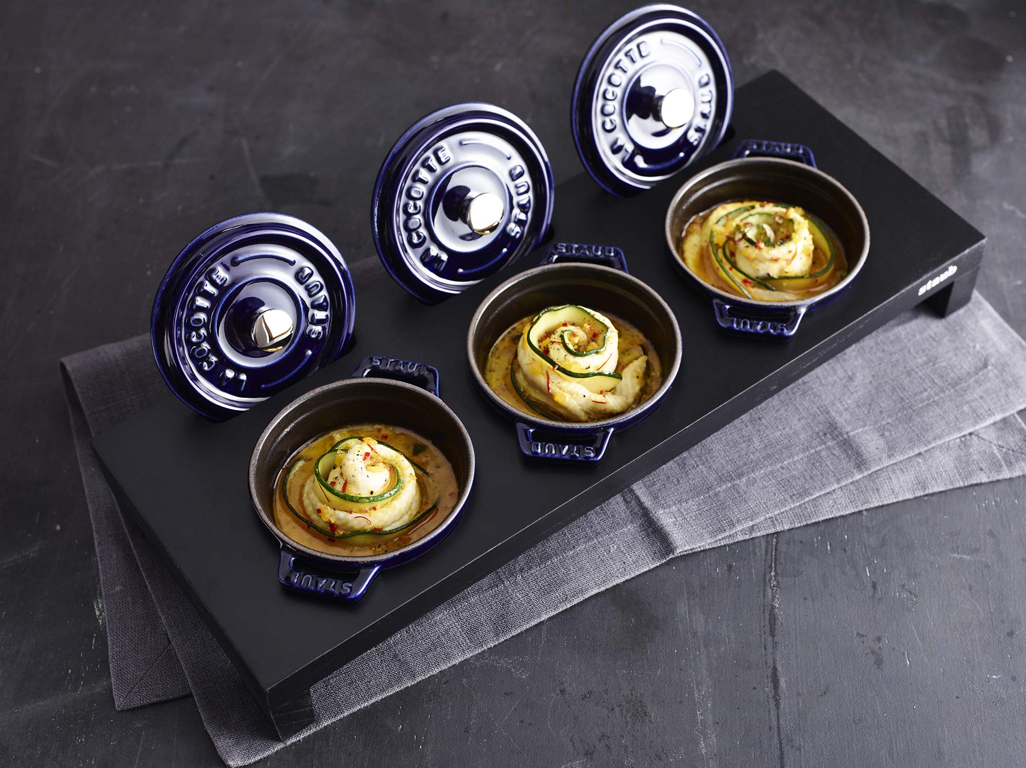 STAUB Mini stojak na koktajle, żeliwny, czarny, 42 x 16 x 5 cm - obrazek 5