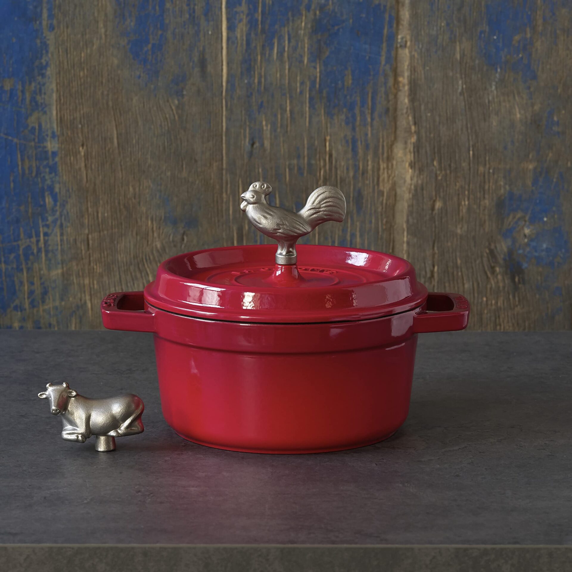 Staub Deckelknopf Hahn, Edelstahl, Silber, 7.5 x 2.5 x 5.5 cm, 1 Einhe - obrazek 3