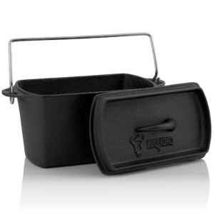 BBQ-Toro Żeliwny garnek do pieczenia, 2 litry, 27 x 12,5 x 15 cm, już