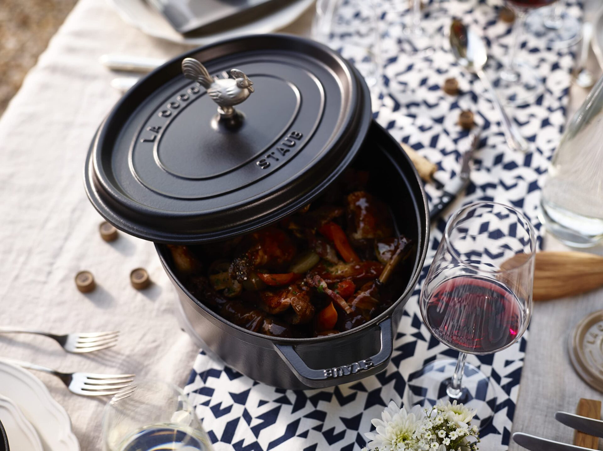 Staub Deckelknopf Hahn, Edelstahl, Silber, 7.5 x 2.5 x 5.5 cm, 1 Einhe - obrazek 2