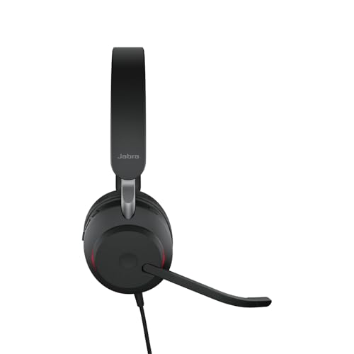 Jabra Evolve2 40 SE - Przewodowy zestaw słuchawkowy stereo z redukcją szumów, 3 mikrofonami i technologią USB C - Czarny - obrazek 10