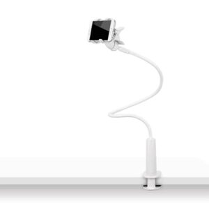 Uchwyt na telefon komórkowy do monitora dziecka - mocowanie na stole - 90 cm, biały