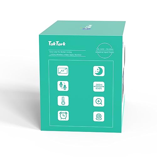 TakTark Kamera Babyphone, 4,3" kamera wideo dla niemowląt z 300° zdaln - obrazek 4