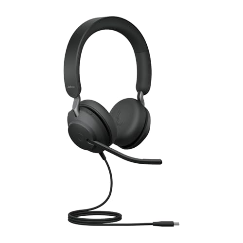 Jabra Evolve2 40 SE - Przewodowy zestaw słuchawkowy stereo z redukcją szumów, 3 mikrofonami i technologią USB C - Czarny - obrazek 9