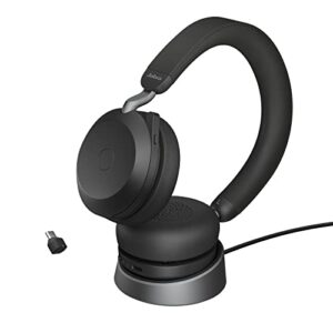 Jabra Evolve2 75 Wireless PC Headset with Charging Dock and 8-Mic Tech