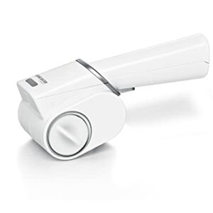 Tarka wielofunkcyjna ROMMELSBACHER MR 6 z wyjmowanym bębnem do tarcia, idealna do sera, orzechów i czekolady - biały, kompaktowy design