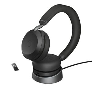 Jabra Evolve2 75 Wireless PC Headset with Charging Dock and 8-Mic Tech