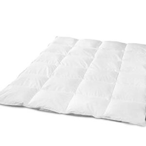 Luksusowa kołdra puchowa Traumnacht 135x200 cm z nowym białym puchem (60%) i pierzem (40%) - certyfikat Down Pass i Öko-Tex, niemiecki standard jakości