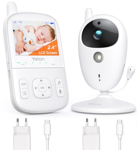 YOTON Baby Monitor 27 cala: Wideo, Czujnik temperatury, Komunikacja dwukierunkowa, Tryb głosowy, Nocturne, Widzenie - YB04